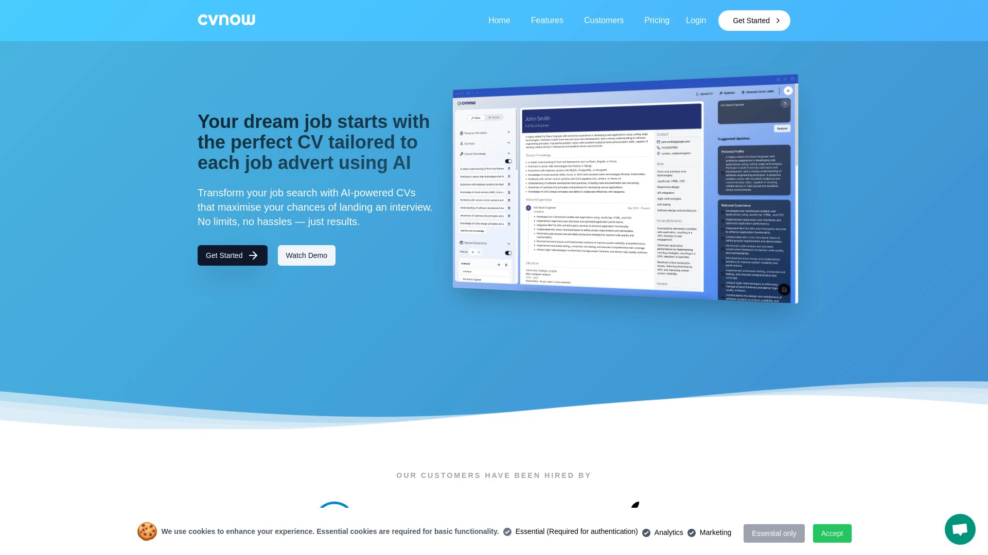 cvnow.ai - AI Tool Ocean