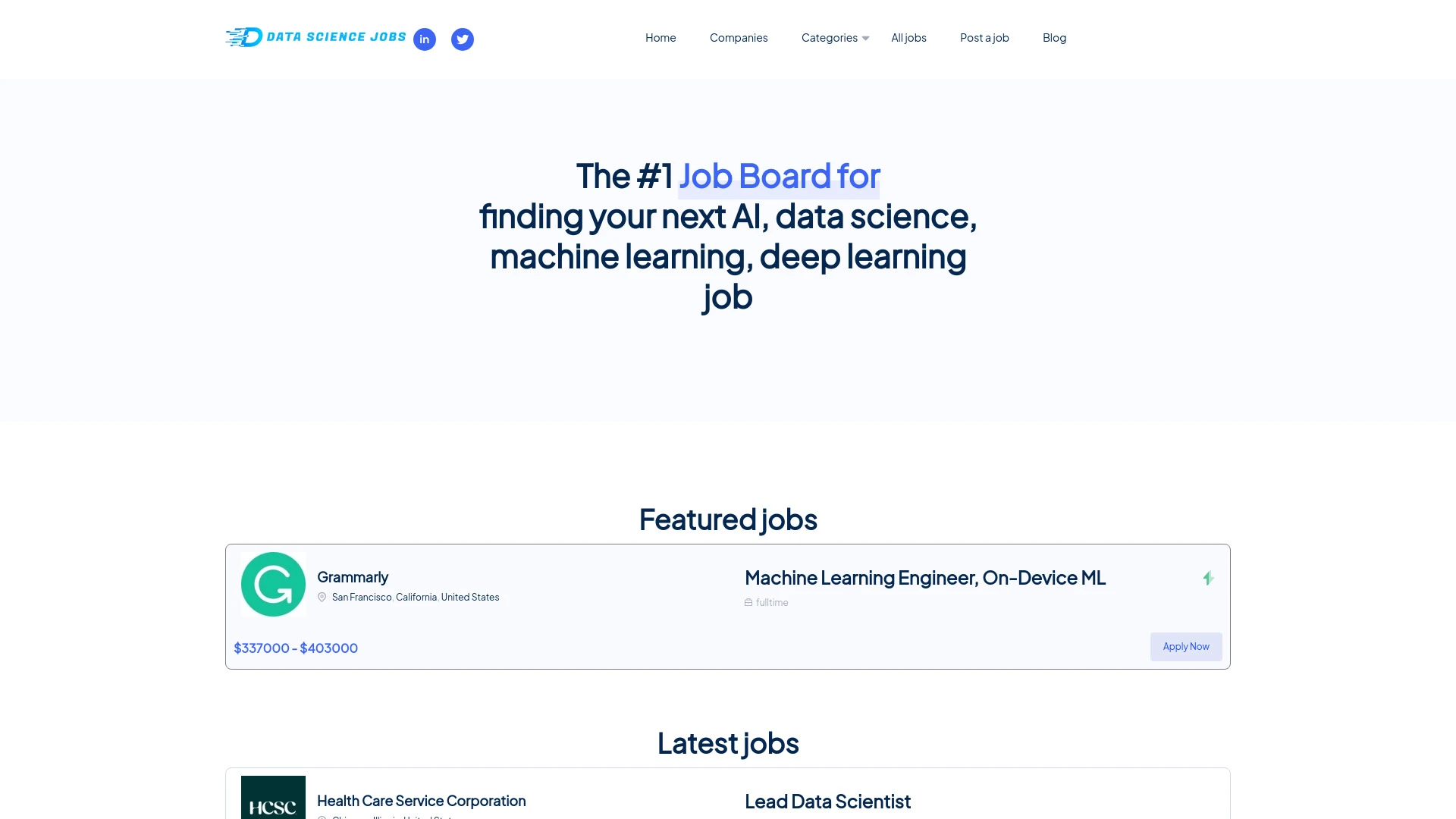 DataScienceJobs.com - AI Tool Ocean