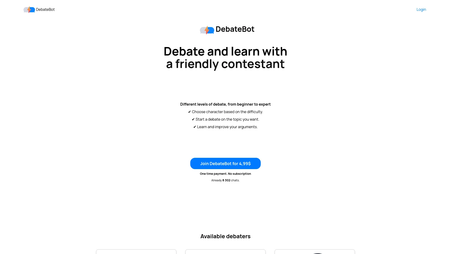 DebateBot - AI Tool Ocean