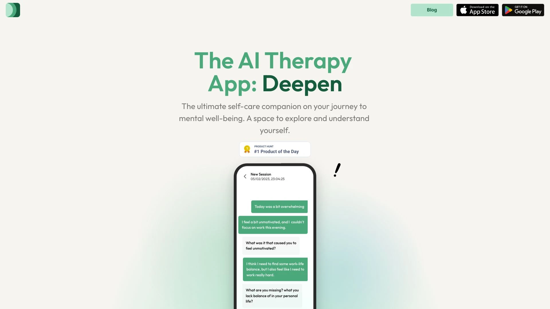 Deepen: AI Therapy & Counseling - AI Tool Ocean