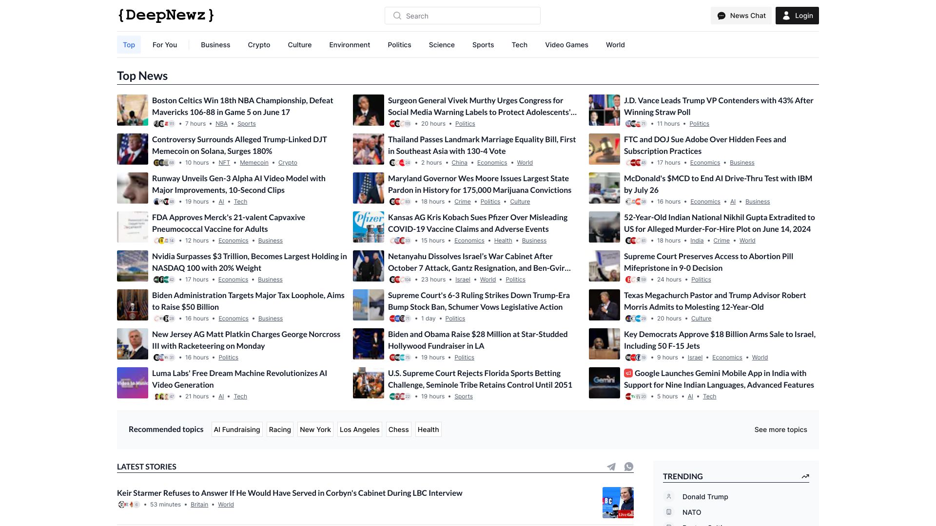 DeepNewz - AI Tool Ocean