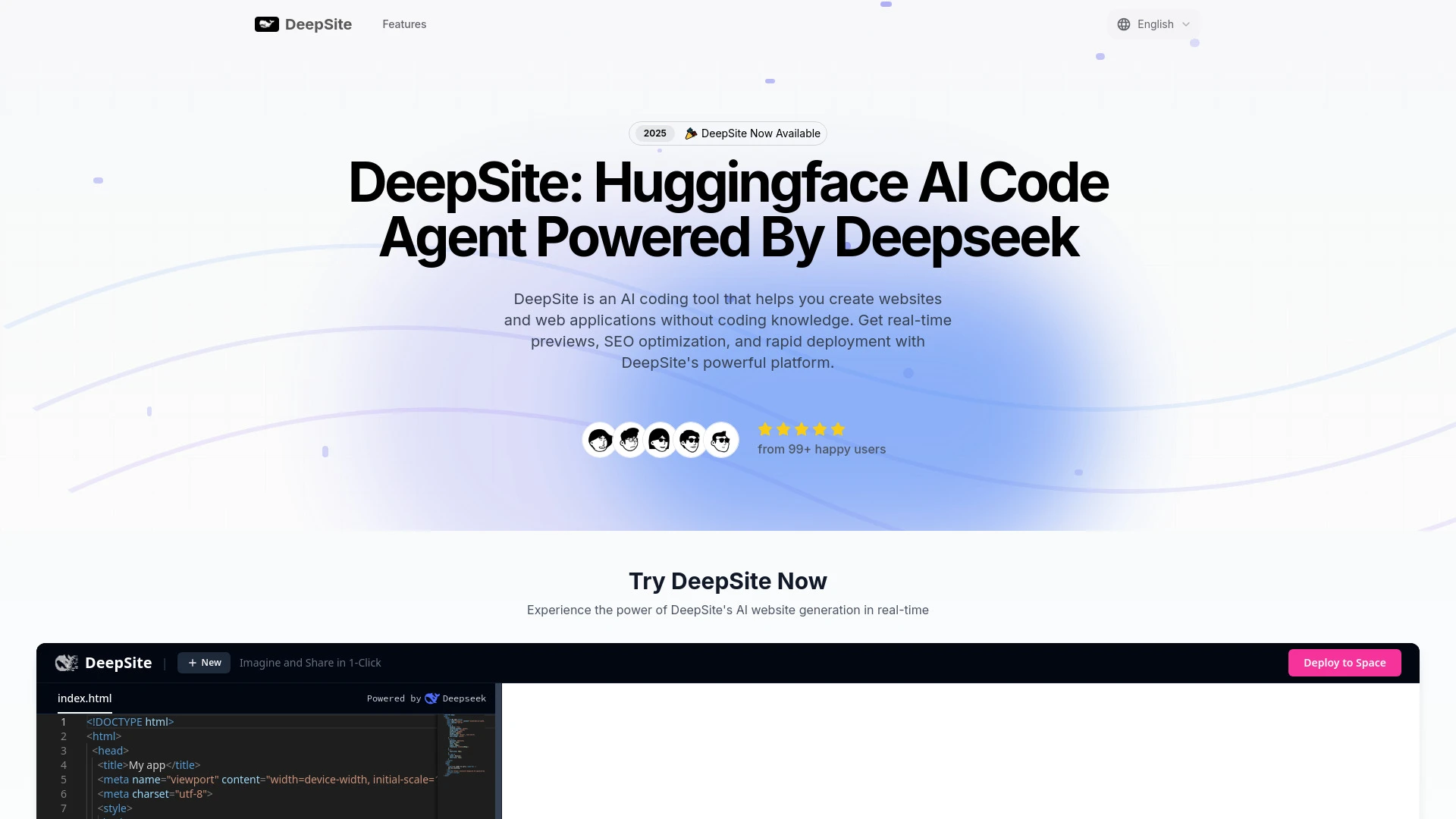 DeepSite - AI Tool Ocean