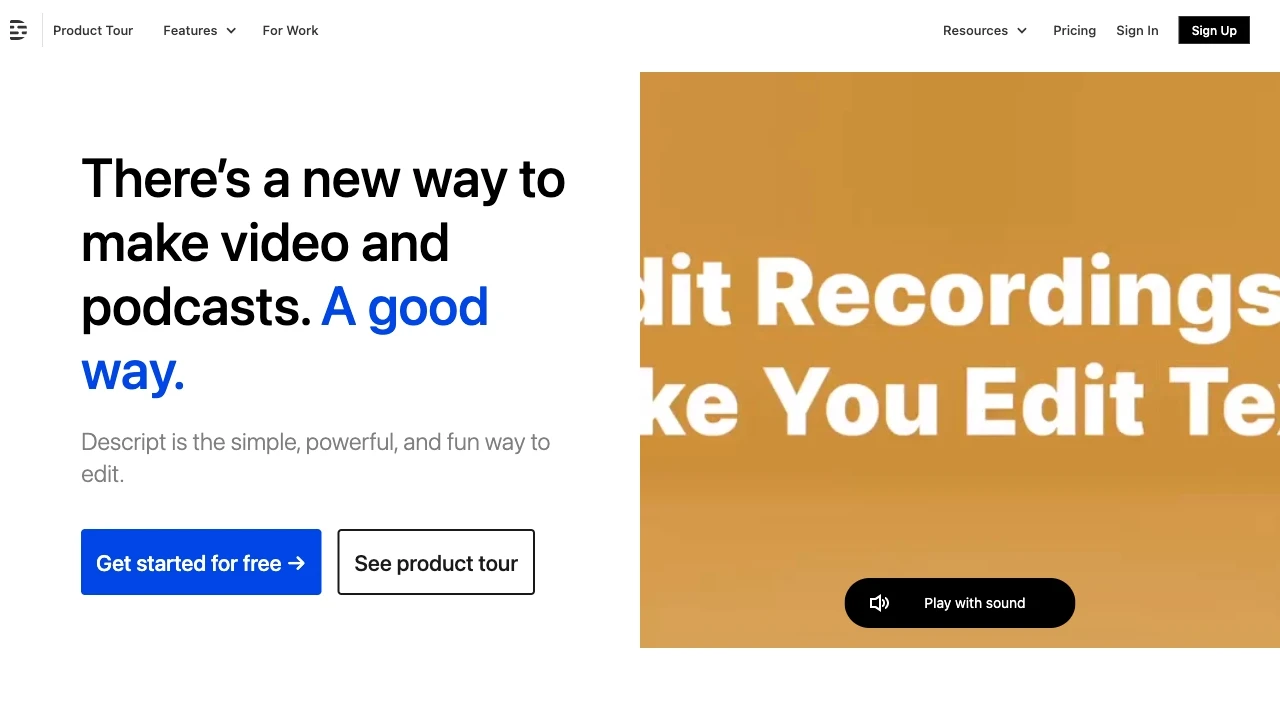 Descript - AI Tool Ocean
