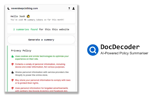 DocDecoder - Chrome Extension - AI Tool Ocean