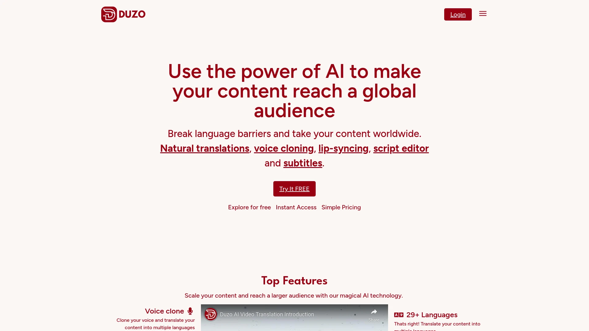 Duzo AI Translation - AI Tool Ocean