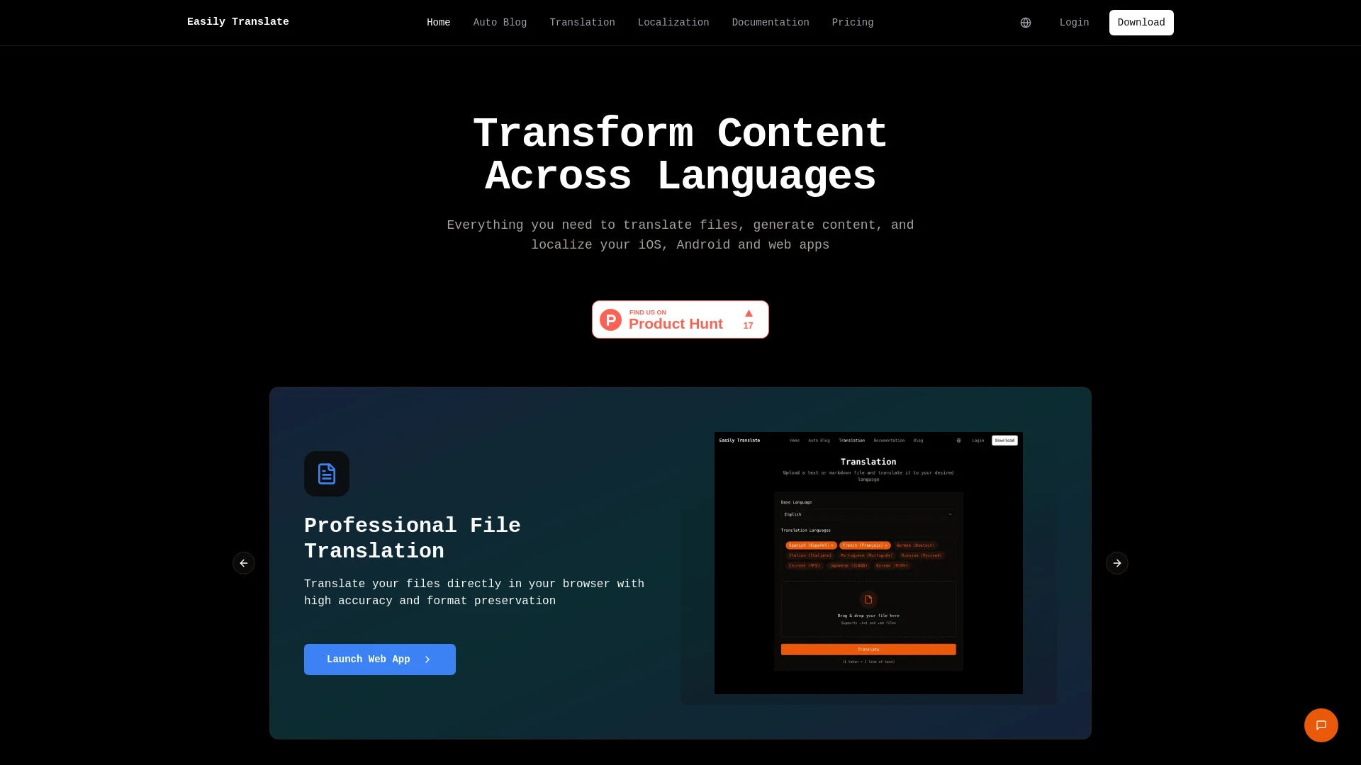 Easily Translate - AI Tool Ocean