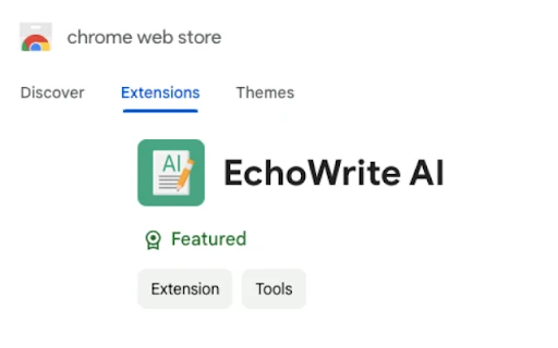 EchoWrite AI - Chrome Extension - AI Tool Ocean