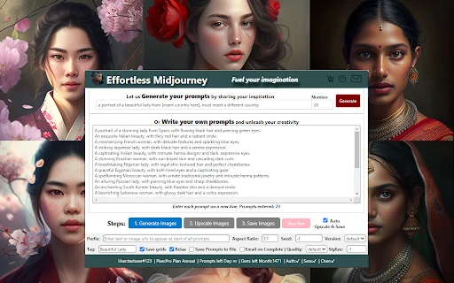Effortless Midjourney - Chrome Extension - AI Tool Ocean