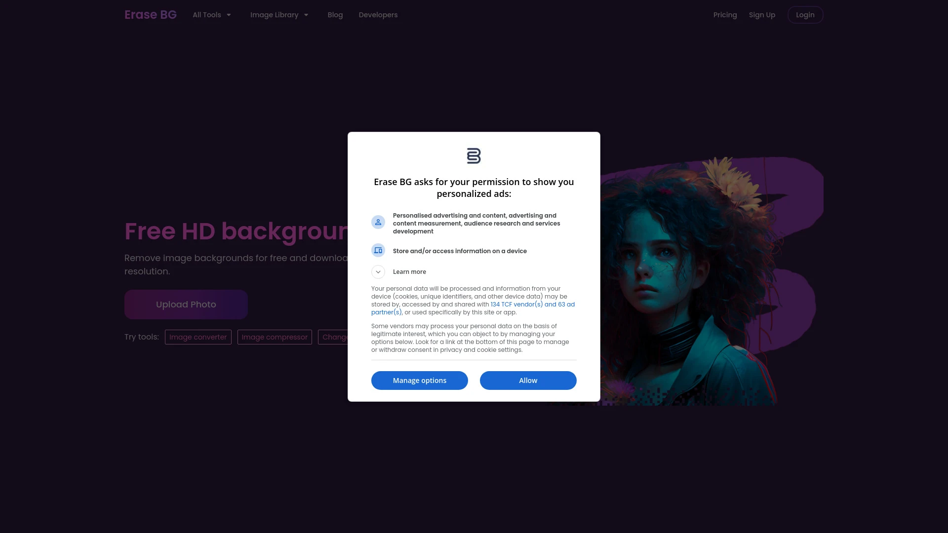 Erase BG - AI Tool Ocean