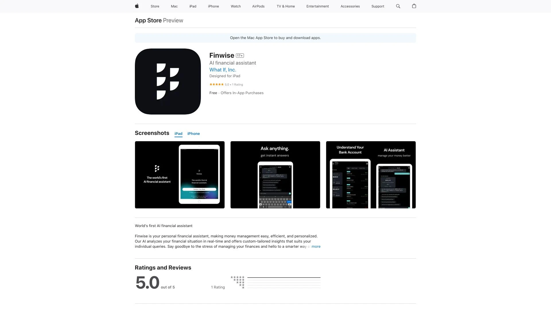 Finwise - AI Tool Ocean