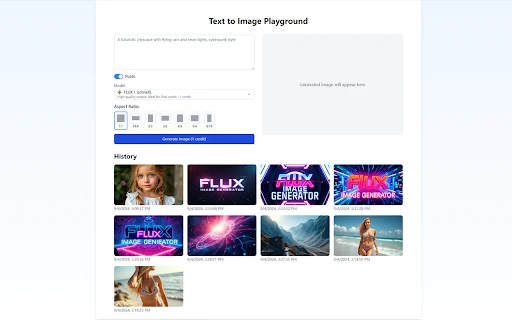 Flux Image Generator - Chrome Extension - AI Tool Ocean