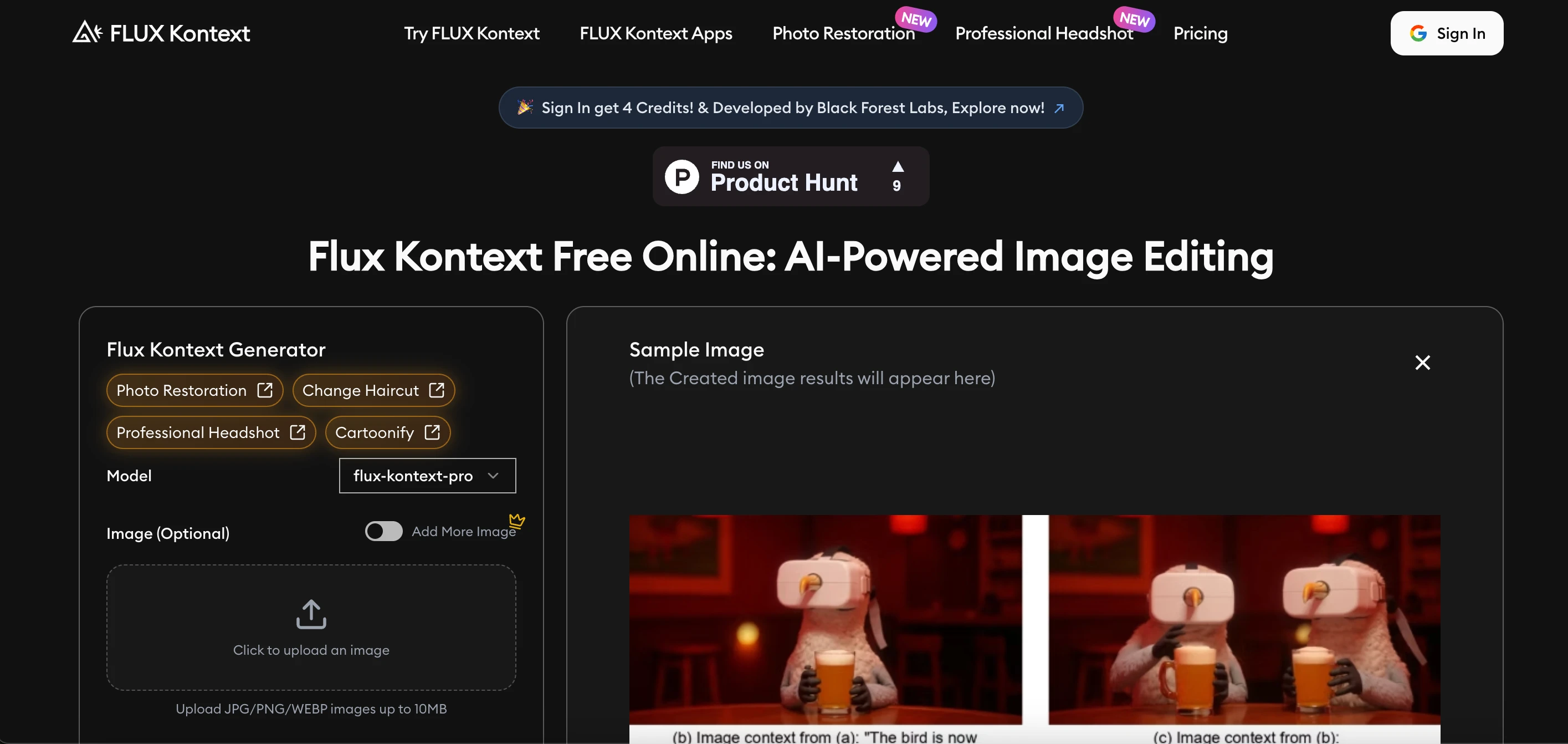 Flux Kontext - AI Tool Ocean