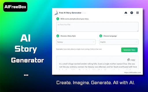Free AI Story Generator - Chrome Extension - AI Tool Ocean