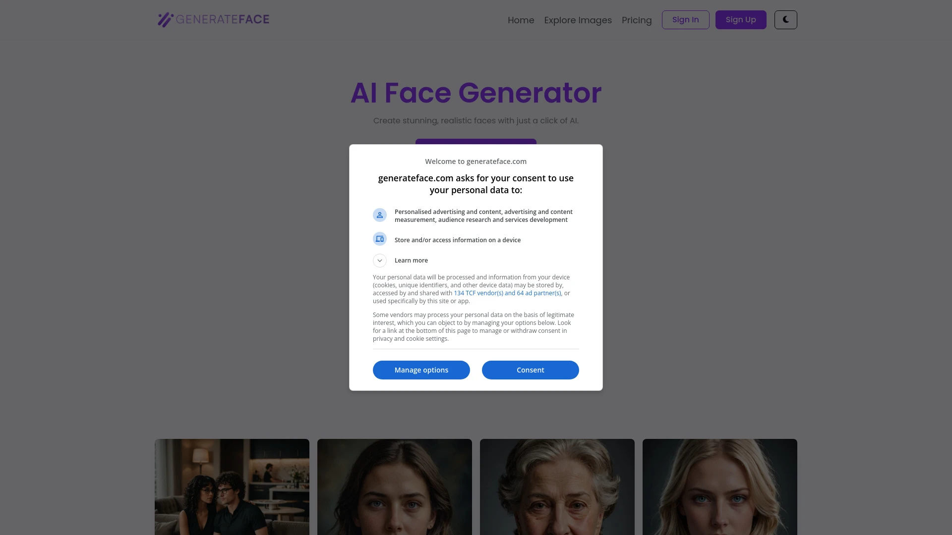 GenerateFace.com - AI Tool Ocean