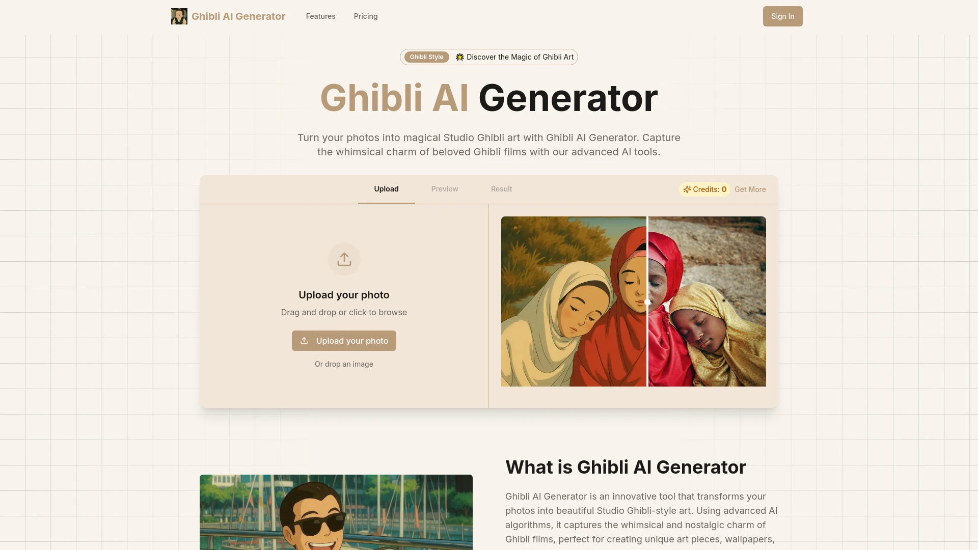 Ghibli AI Generator - AI Tool Ocean