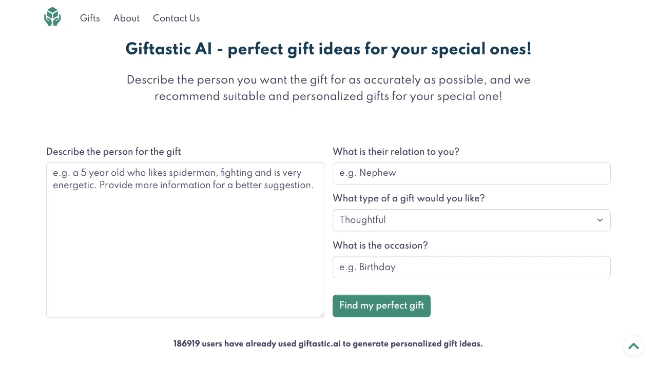 Giftastic.ai - AI Tool Ocean