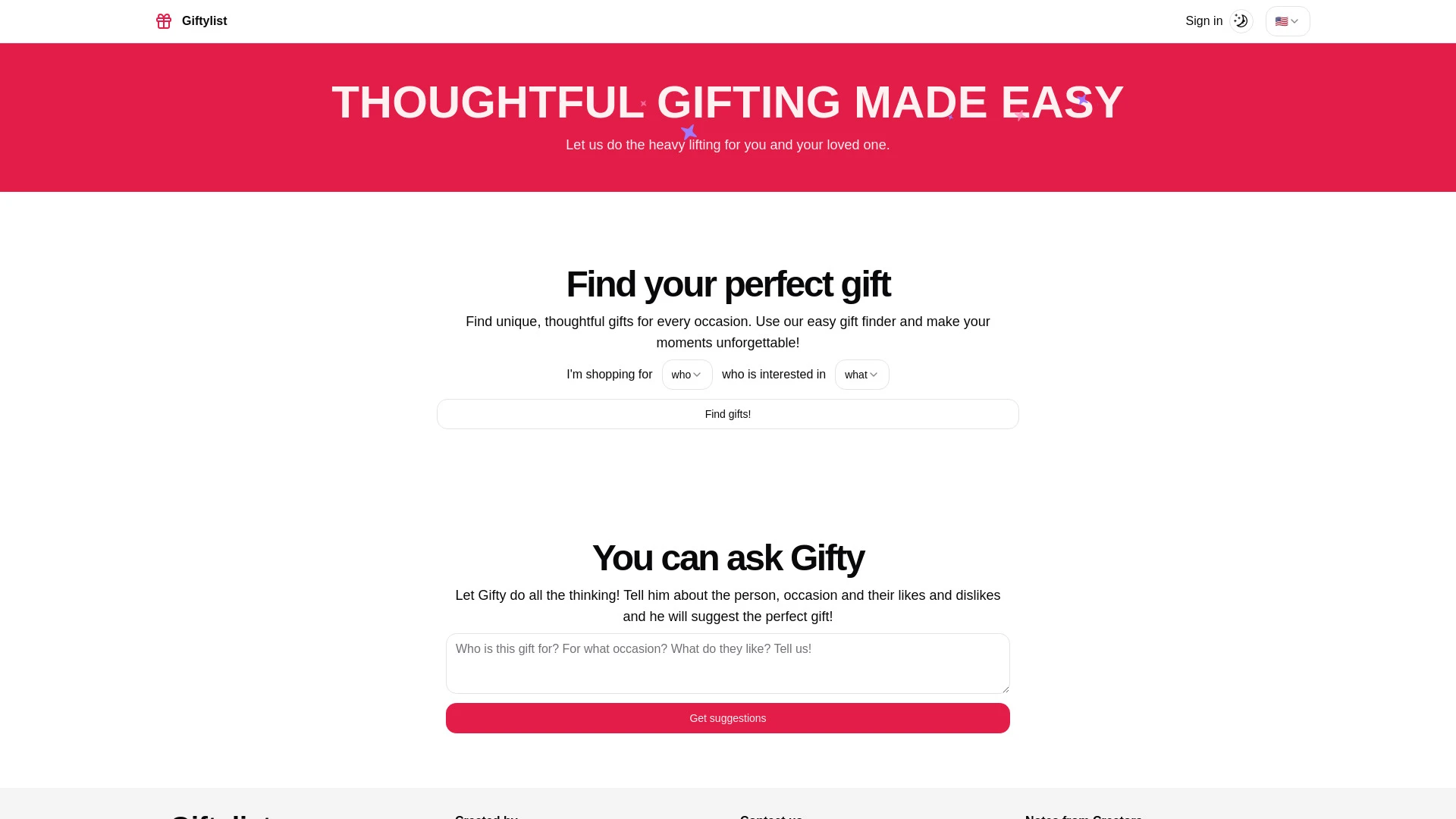 Giftylist - AI Tool Ocean