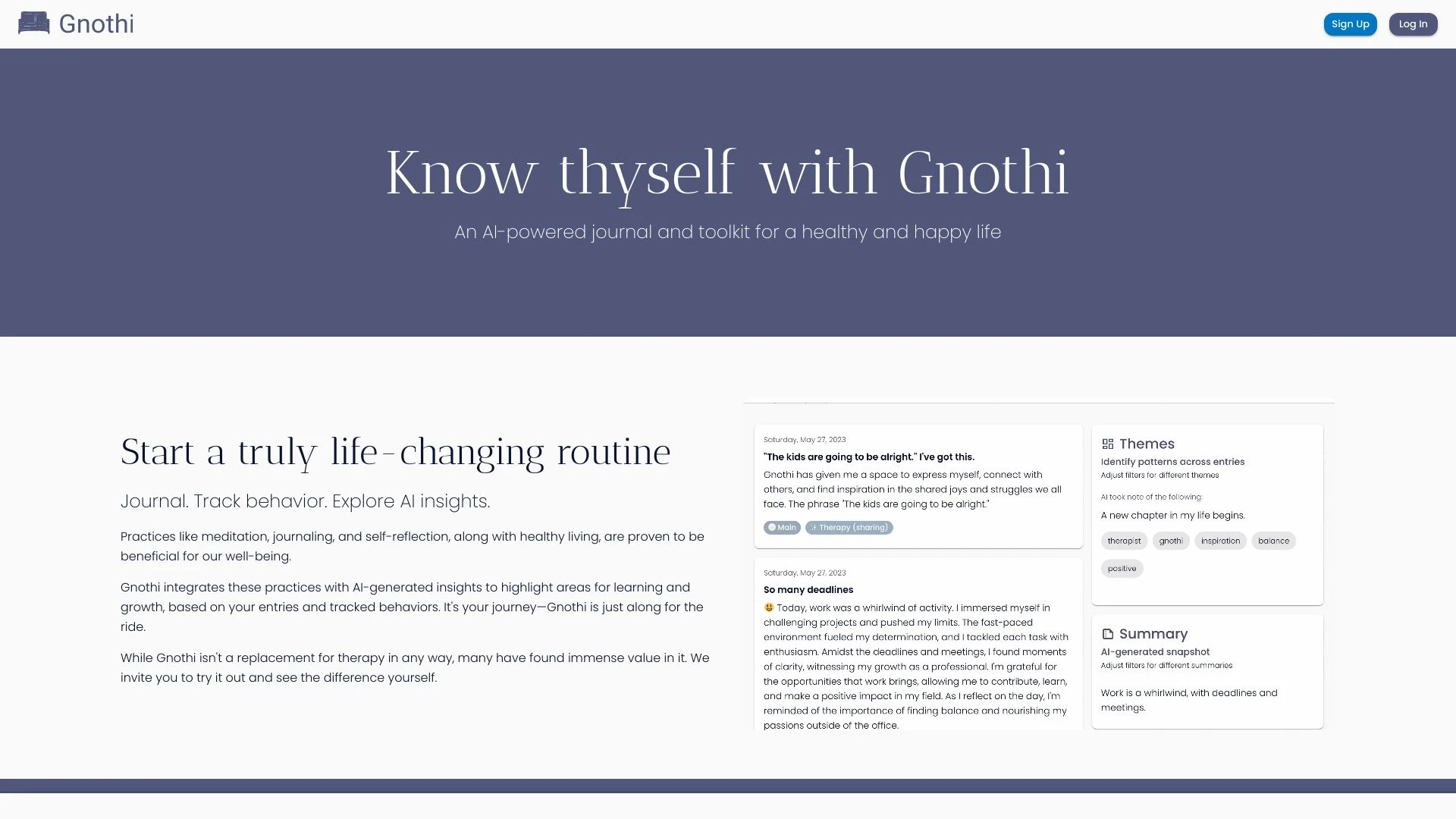 Gnothi - AI Tool Ocean