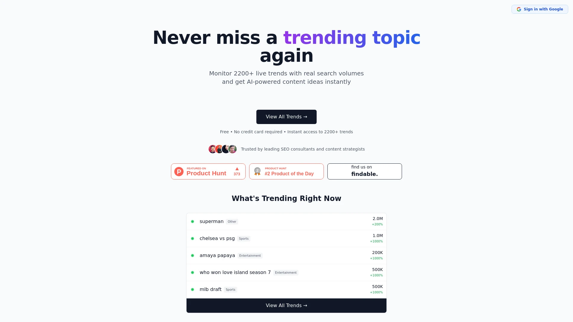 Google Trends Monitor - AI Tool Ocean