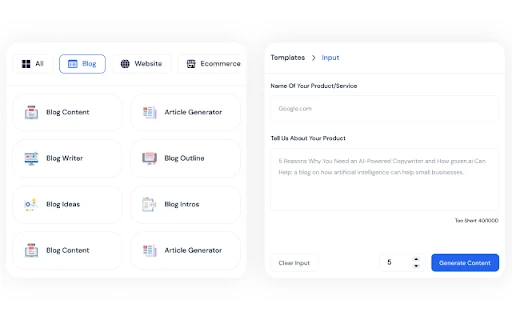 GoZen Content.AI - Chrome Extension - AI Tool Ocean