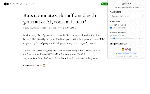 GPT-Rex - Chrome Extension - AI Tool Ocean