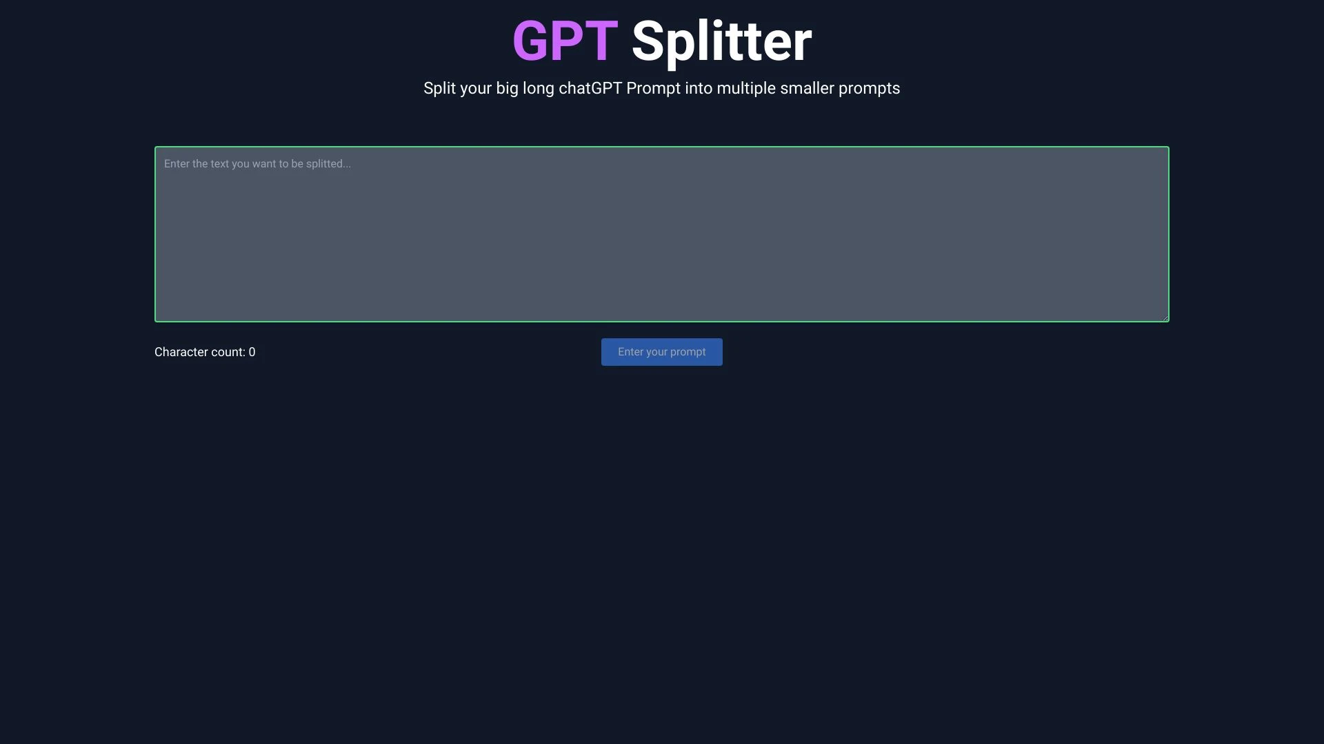 GPT Splitter - AI Tool Ocean