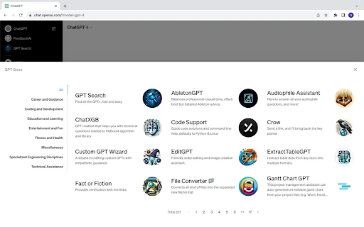 GPT Store for Enthusiasts - Chrome Extension - AI Tool Ocean