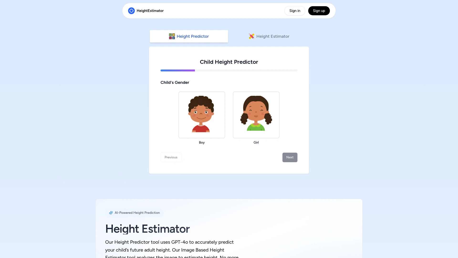 Height Estimator - AI Tool Ocean