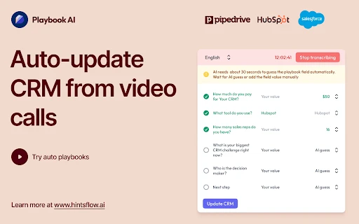 Hints Playbook AI - Chrome Extension - AI Tool Ocean