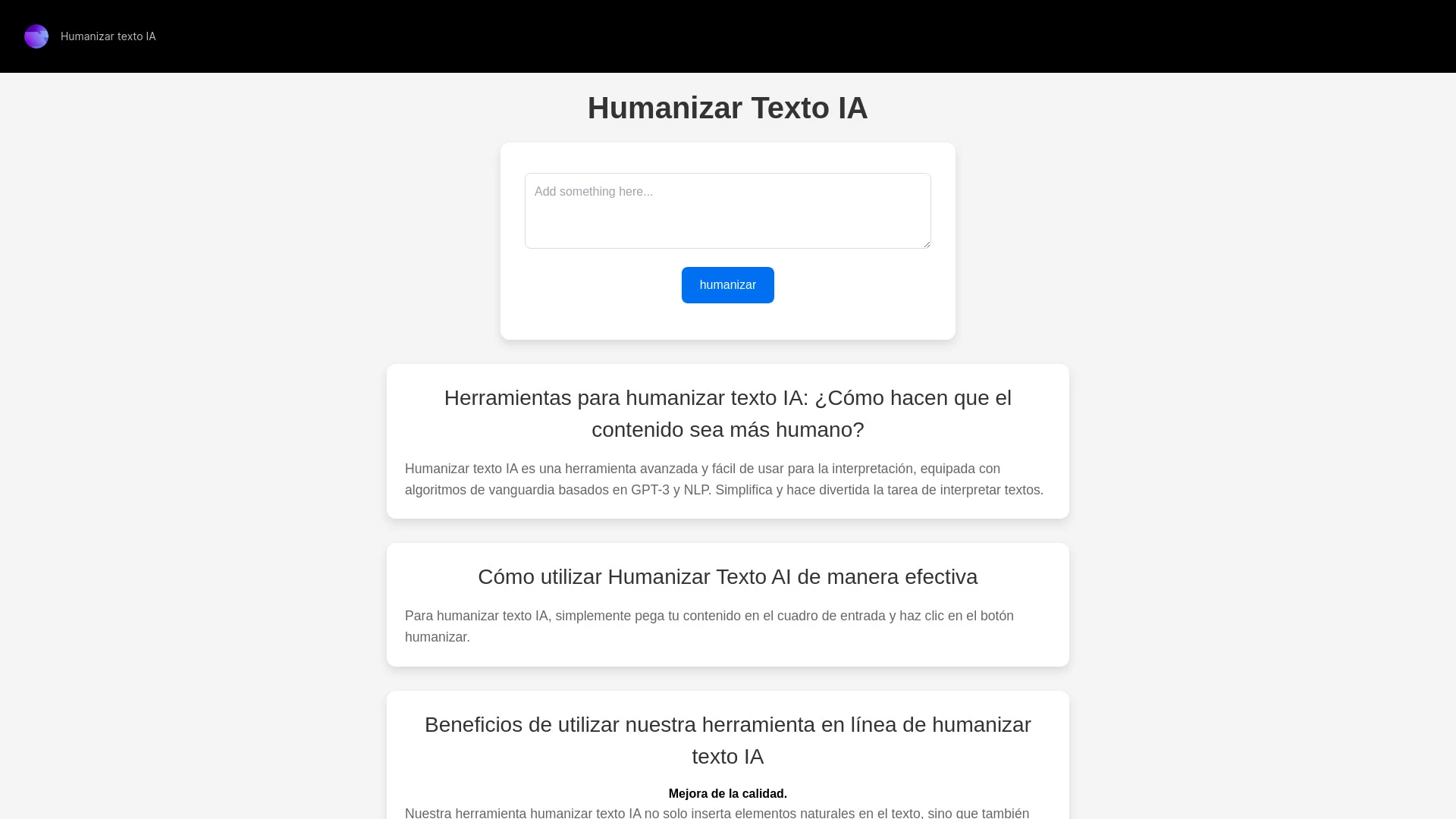 Humanizar Texto IA - AI Tool Ocean