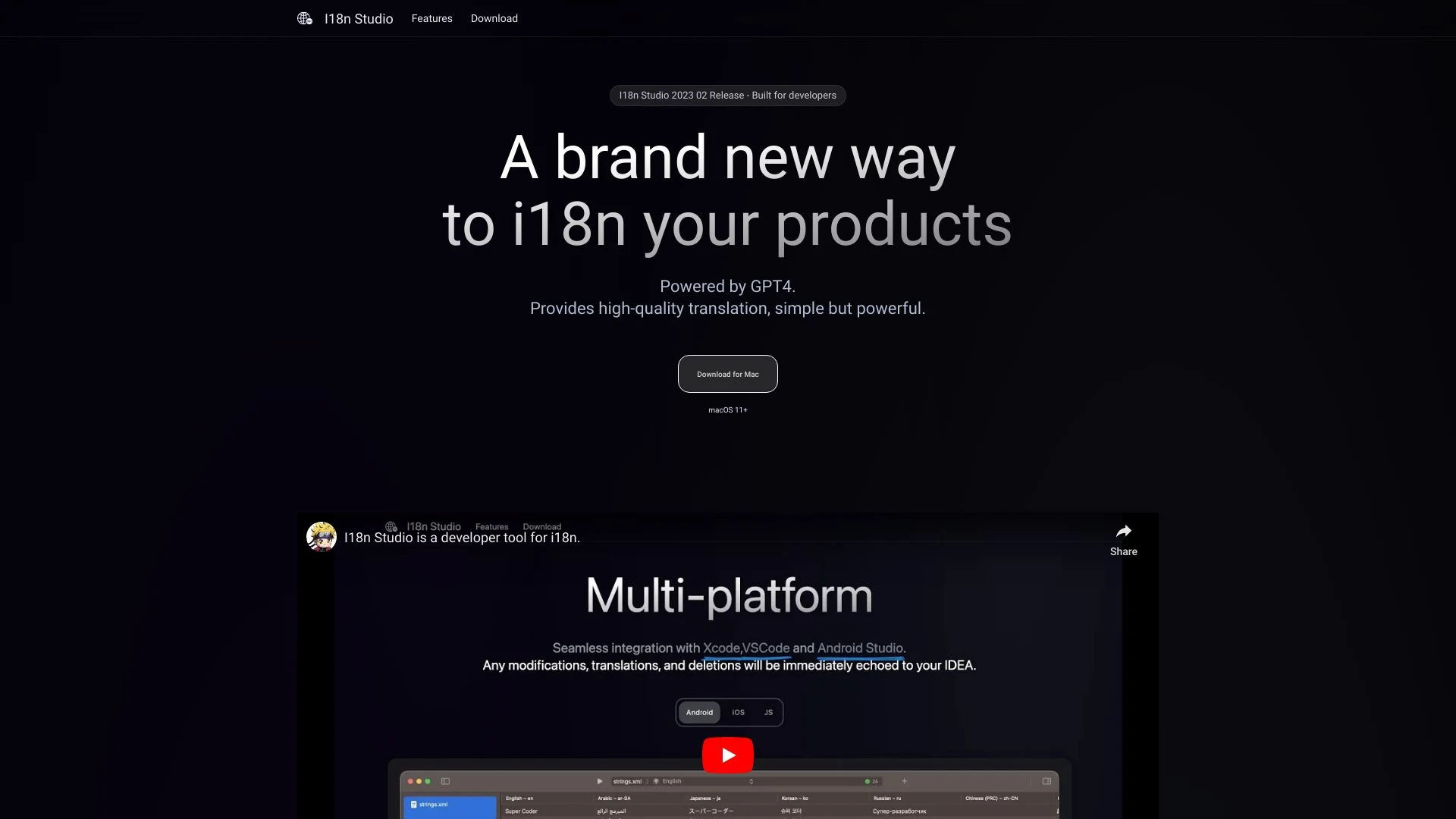 I18n Studio - AI Tool Ocean
