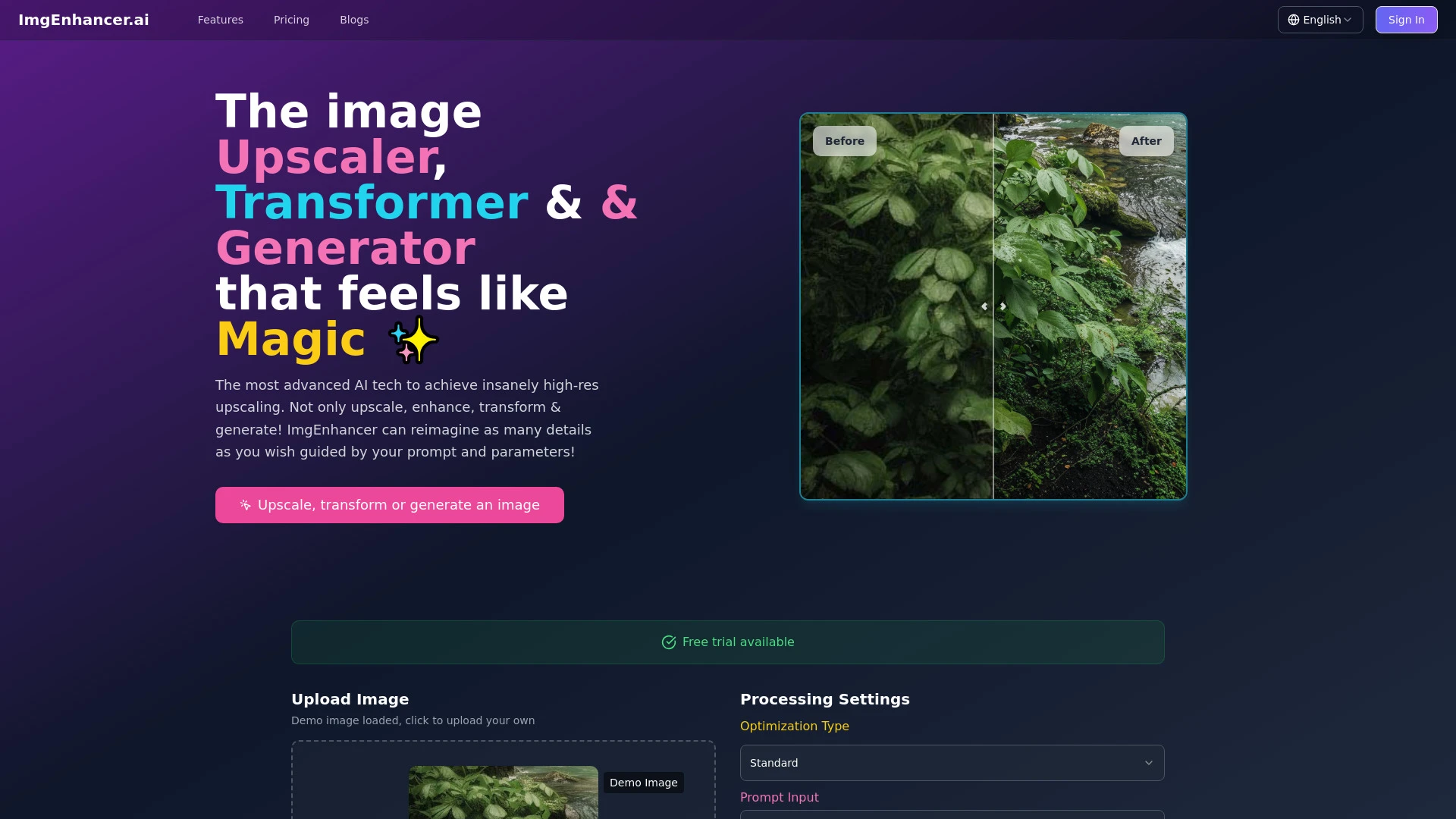imgenhancer - AI Tool Ocean