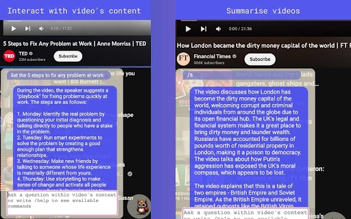 Interact with YouTube videos through AI - Chrome Extension - AI Tool Ocean