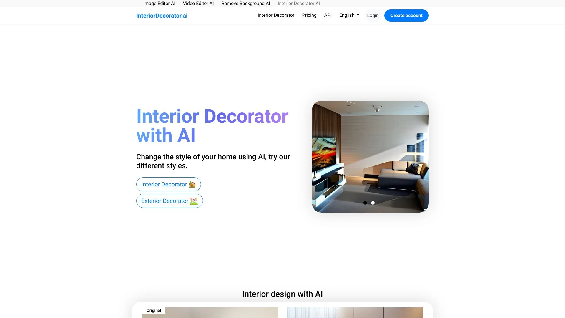 InteriorDecorator.ai - AI Tool Ocean
