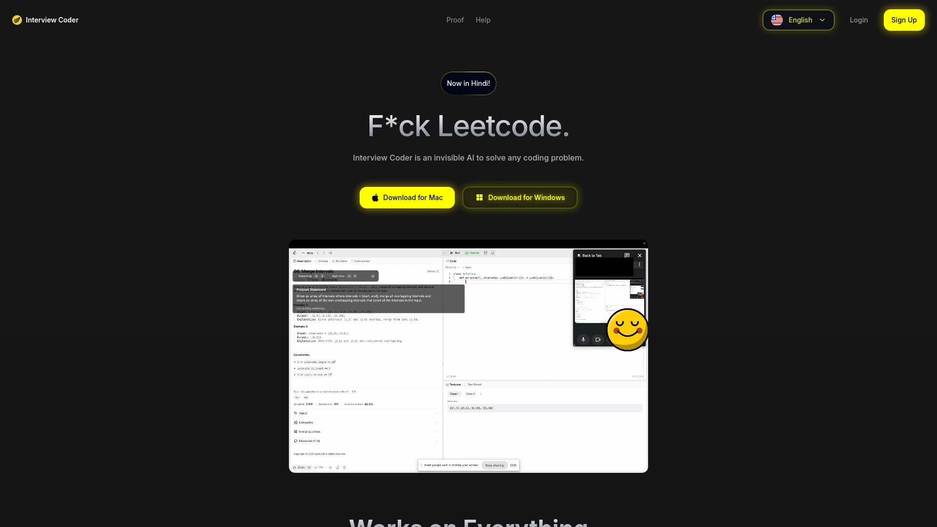 Interview Coder - AI Tool Ocean