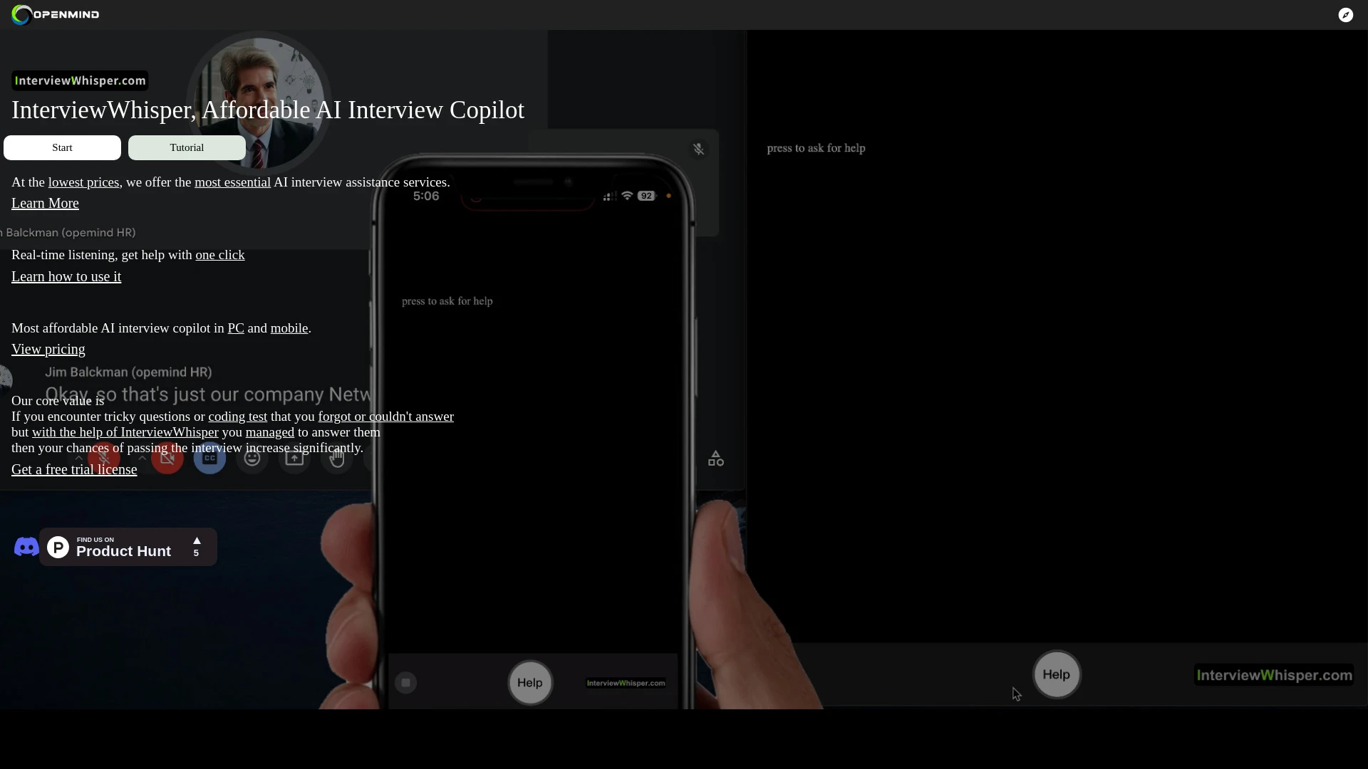 InterviewWhisper - AI Tool Ocean