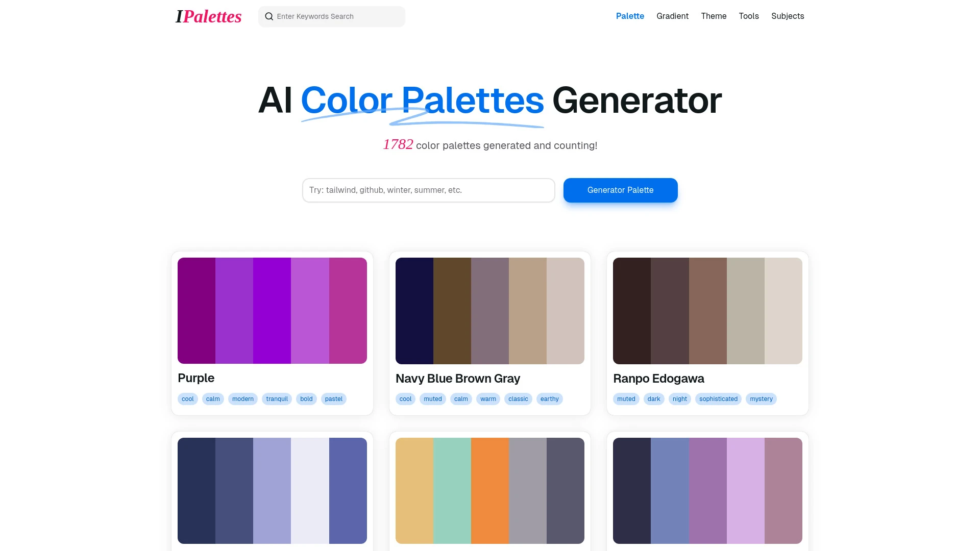 IPalettes - AI Tool Ocean