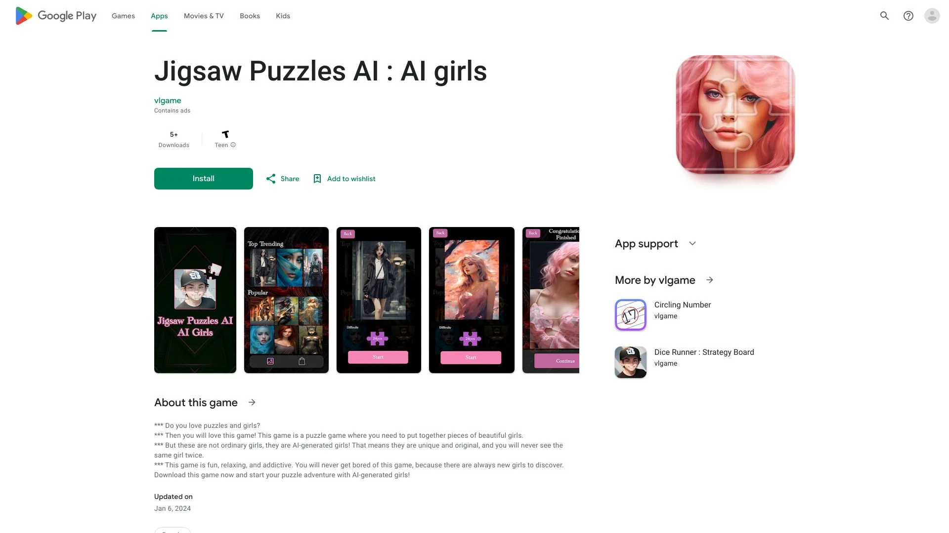 Jigsaw Puzzles AI : AI girls - AI Tool Ocean