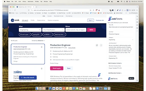 JobTetris - Chrome Extension - AI Tool Ocean
