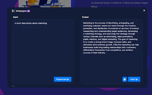 Kickpages AI - Chrome Extension - AI Tool Ocean