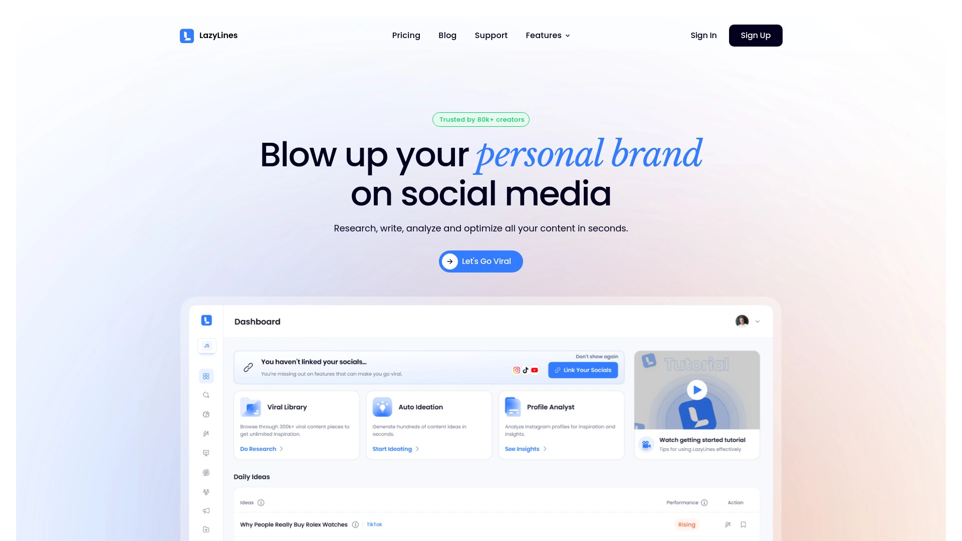 LazyLines - AI Tool Ocean