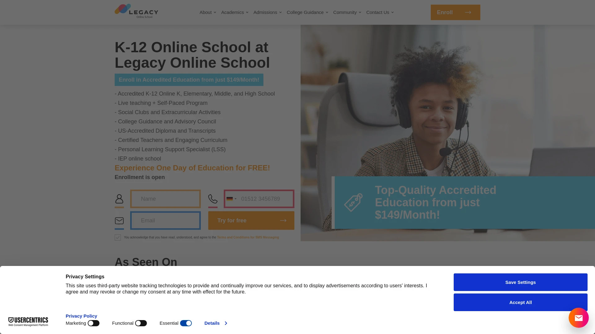 Legacy Online School - AI Tool Ocean