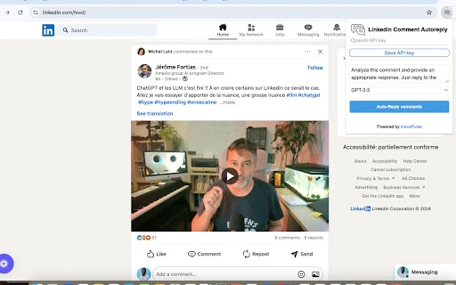 LinkedIn Comment Reply Extension - Chrome Extension - AI Tool Ocean