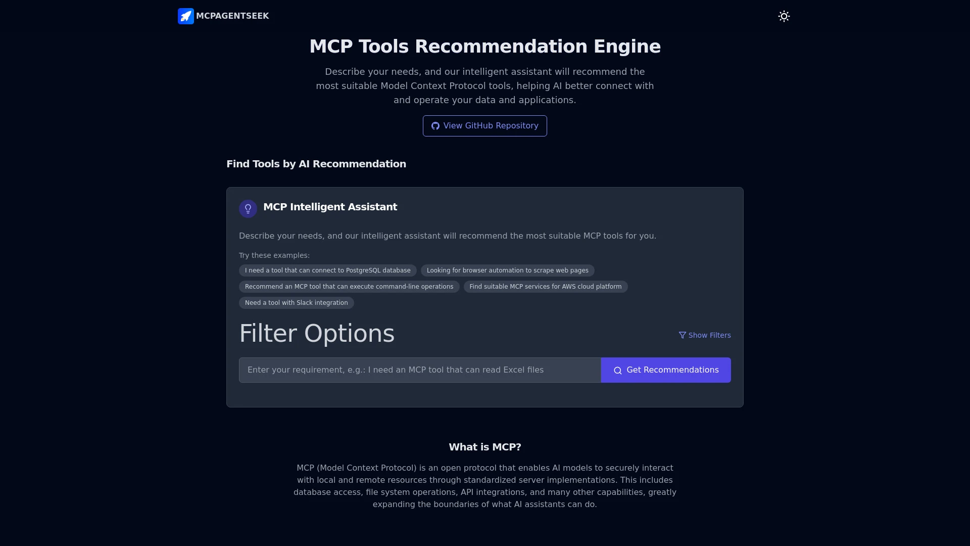 MCPAgentSeek - AI Tool Ocean