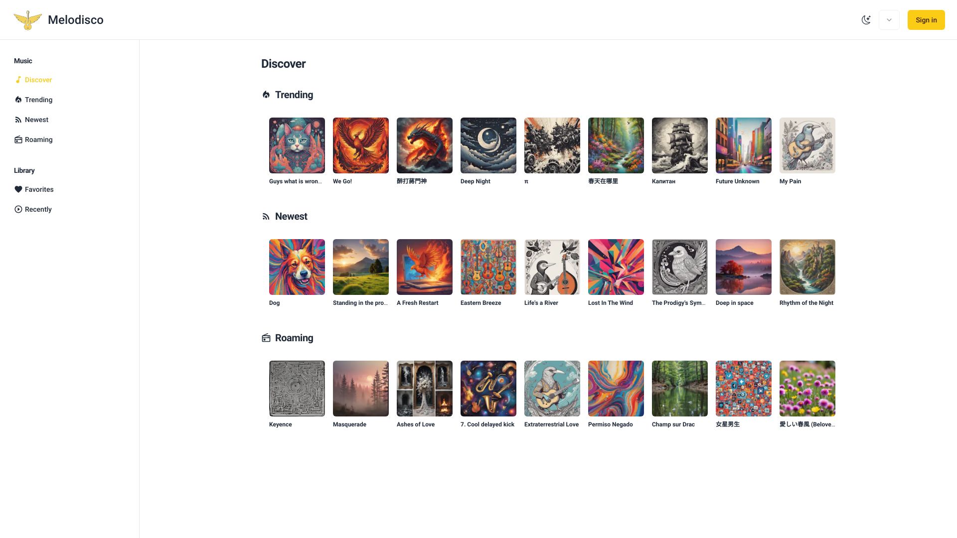 Melodisco - AI Music Player - AI Tool Ocean