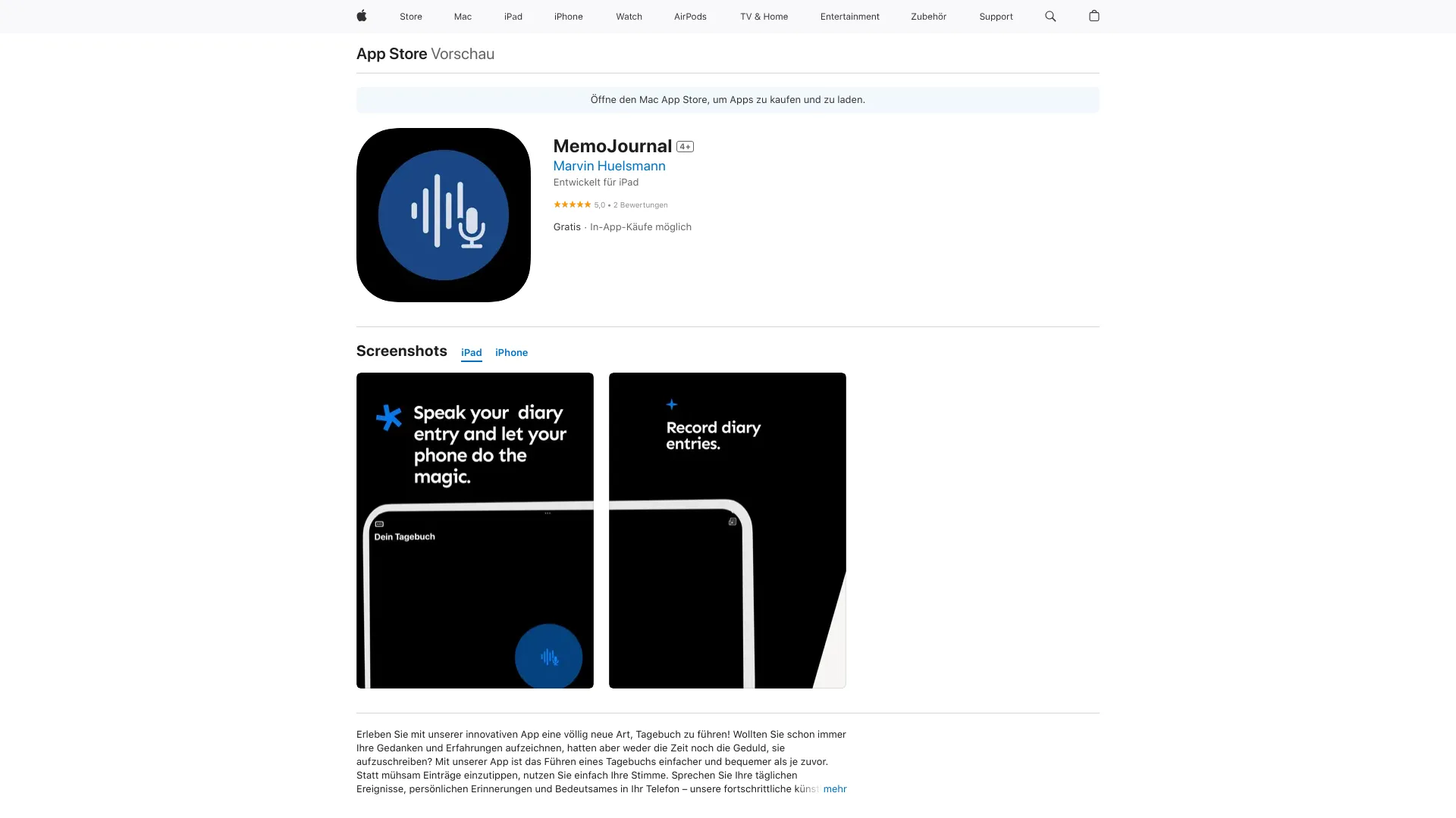 MemoJournal - AI Tool Ocean