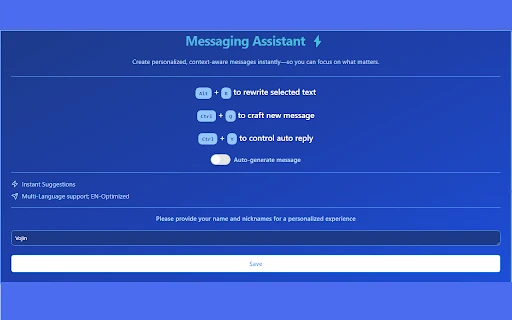 Messaging Assistant - Chrome Extension - AI Tool Ocean