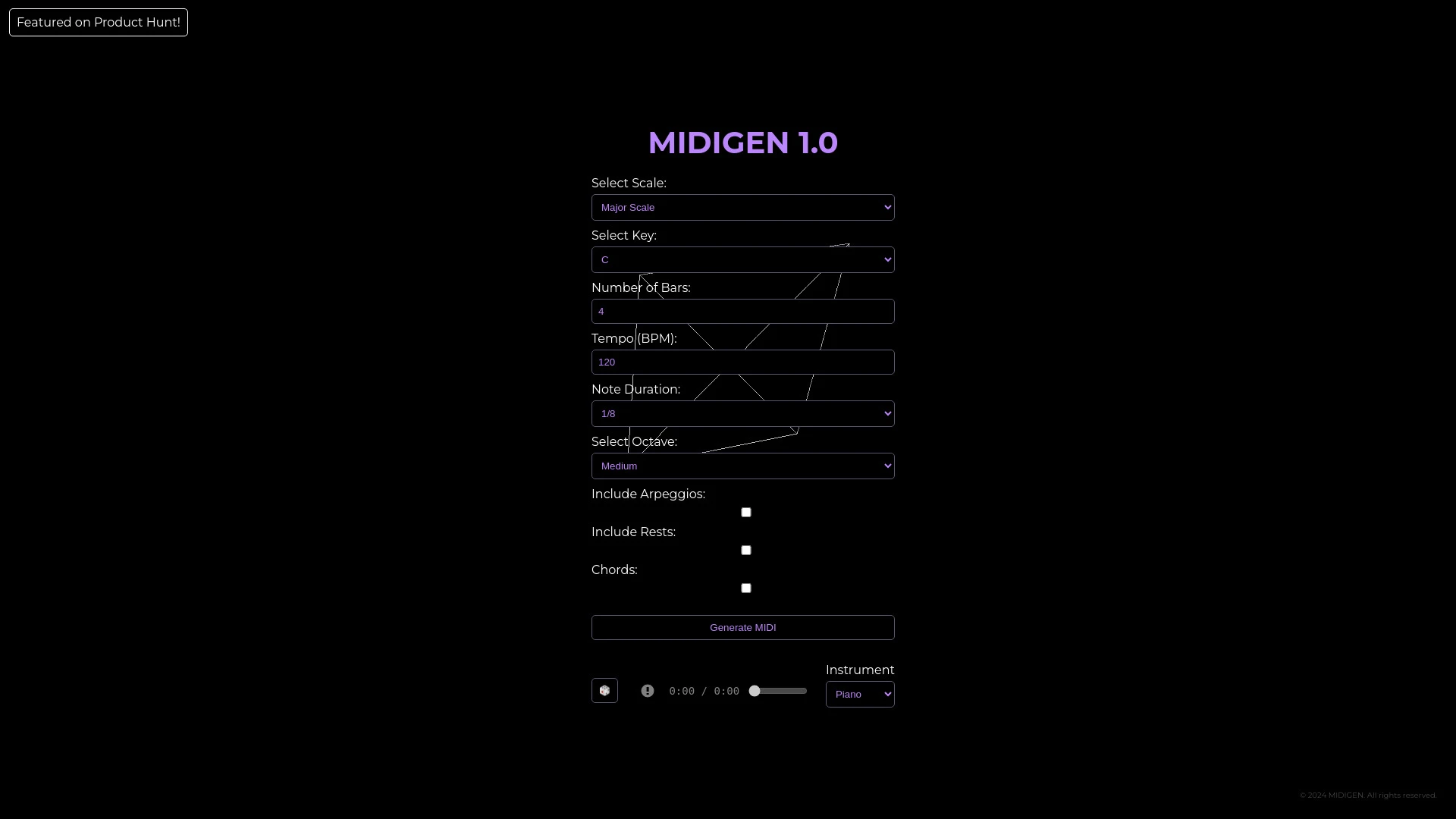 MIDIGEN - AI Tool Ocean