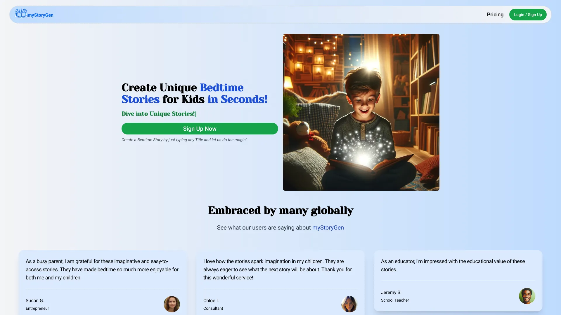 myStoryGen - AI Tool Ocean