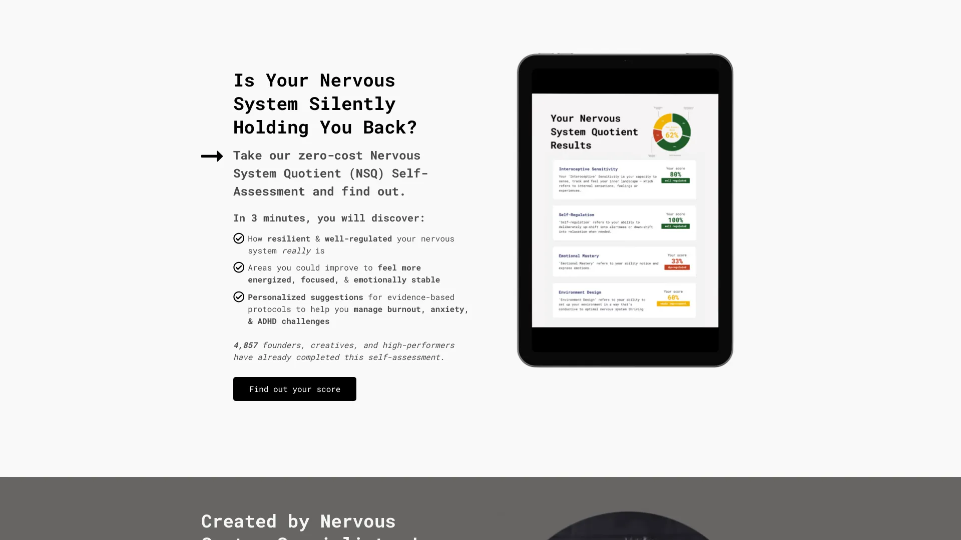 Nervous System Quotient (NSQ) Self-Assessment - AI Tool Ocean